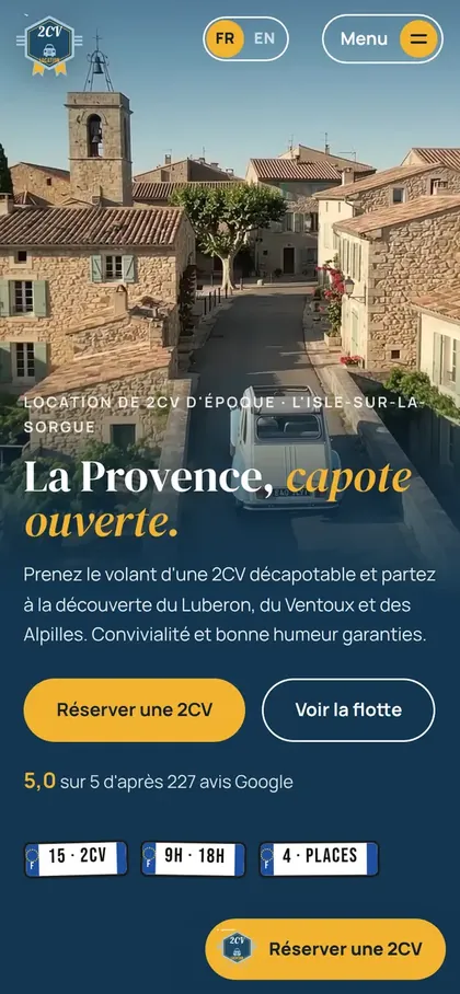La même page sur téléphone